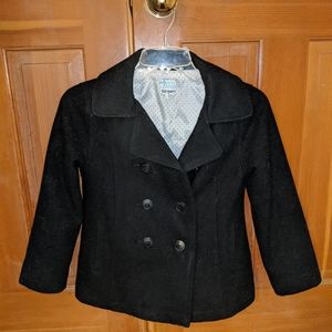 Old Navy girls black coat  sz med 8/10